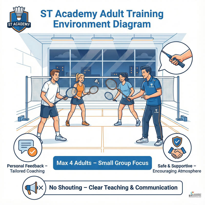 Kuala Lumpur huấn luyện cầu lông | nhóm người lớn tập luyện an toàn tại Setapak