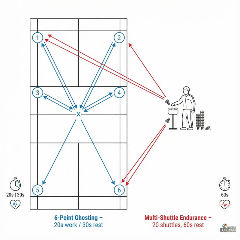 Multi-shuttle badminton endurance drill for players near Wangsa Maju and Kepong