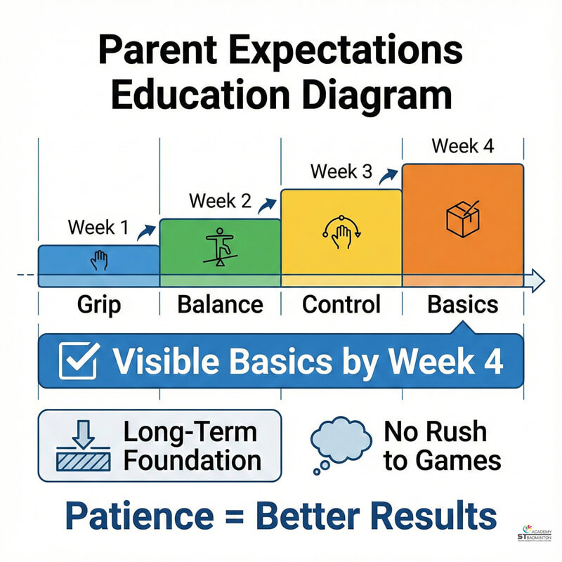 Kuala Lumpur huấn luyện cầu lông | phụ huynh thảo luận lịch học lớp sơ cấp cho con