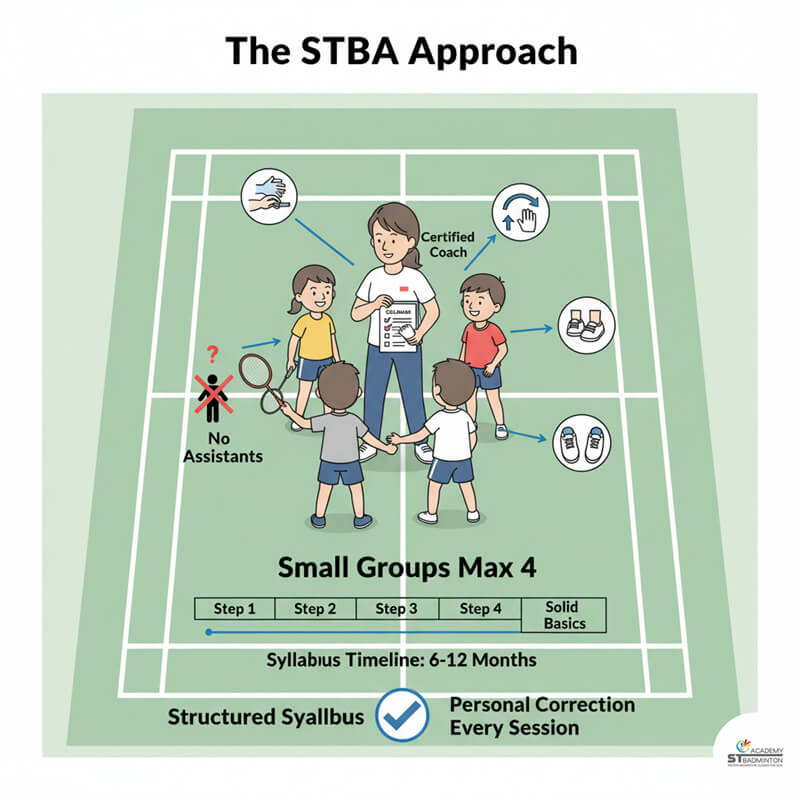 Parents learning about certified coach approach versus ex-national player marketing in Setapak KL