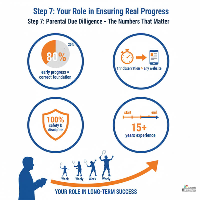 Parents looking for a quality Malaysian badminton coach should check for individual attention.