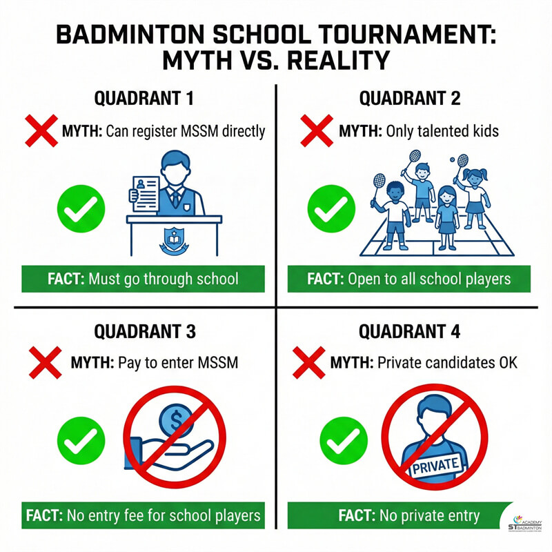 Phụ huynh theo dõi các trận đấu lộ trình giải cầu lông học đường tại Gombak và Melati Utama | ủng hộ tinh thần thi đấu