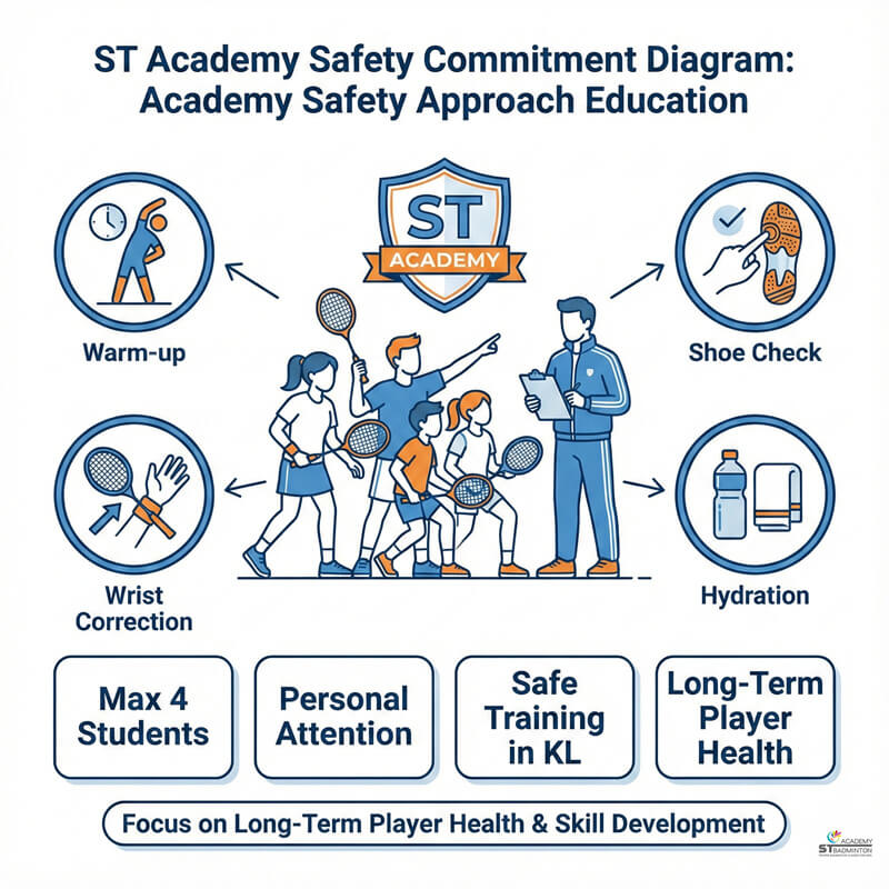 Gombak lớp học cầu lông nhóm nhỏ | khoảng cách an toàn tránh va chạm