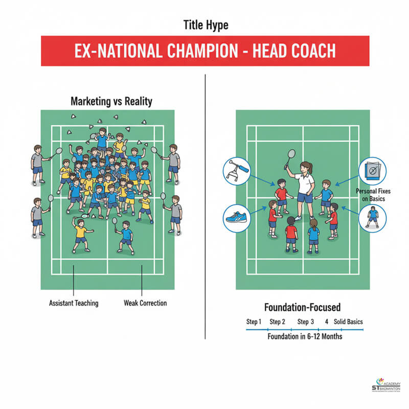 Small group certified badminton coach class providing individual attention in Setapak Kuala Lumpur