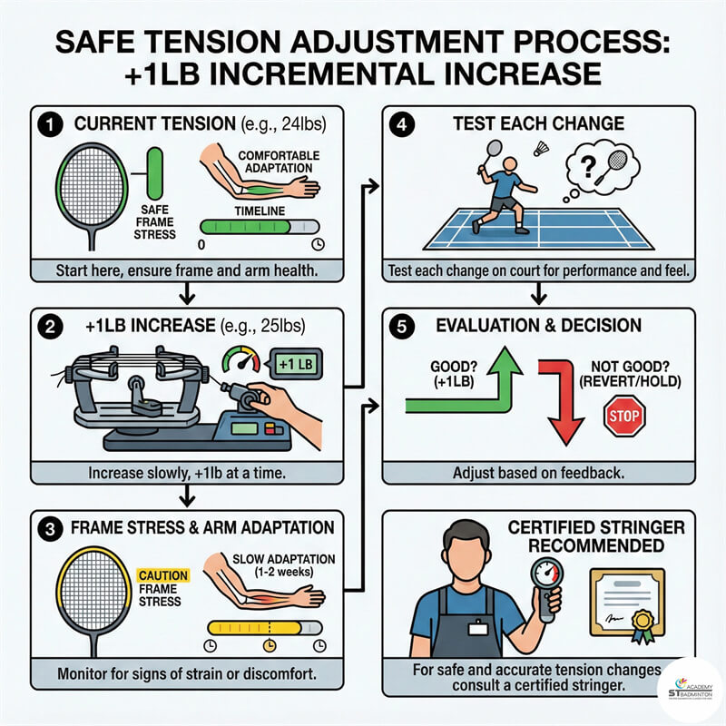 Stringing machine adjusting racket tension for a social player in Kuala Lumpur STBA