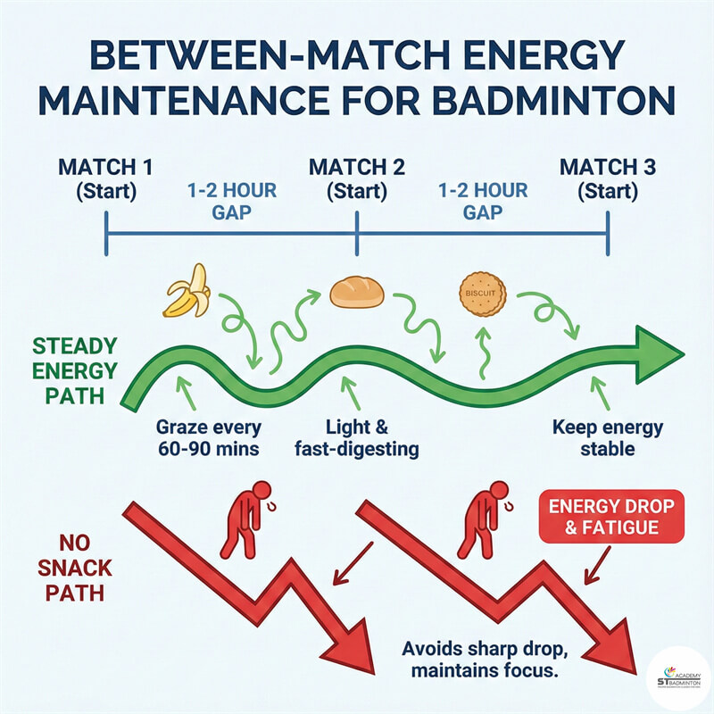 Tournament day nutrition guide for young badminton athletes around Setapak and Wangsa Maju