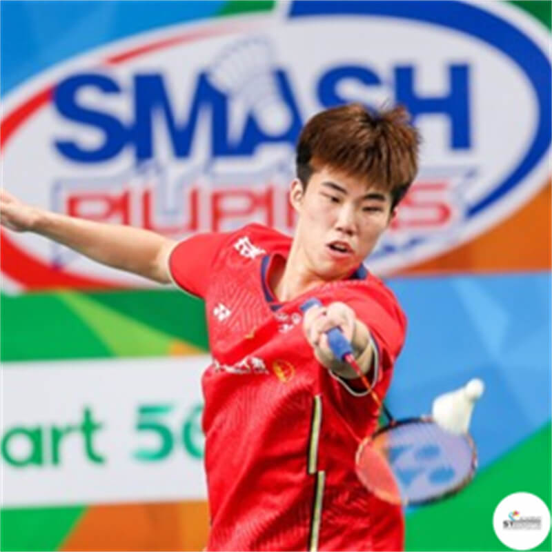 WENG Hong Yang China professional badminton player men's singles champion in action