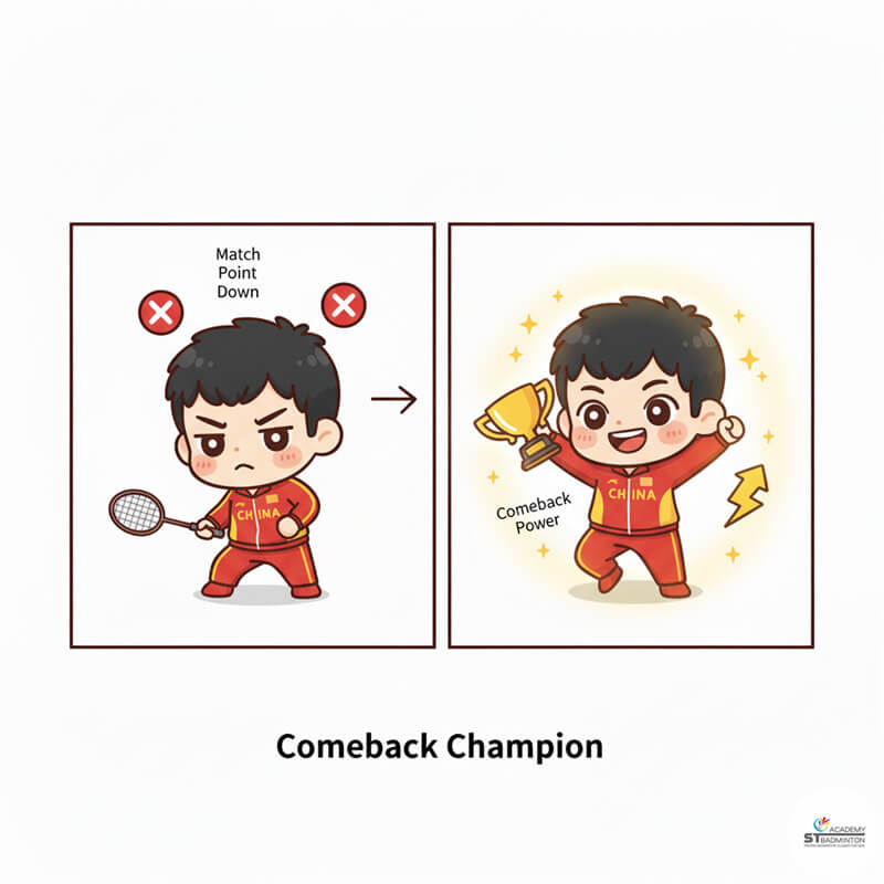 WENG Hong Yang showing balanced attack-defence skills during long rally