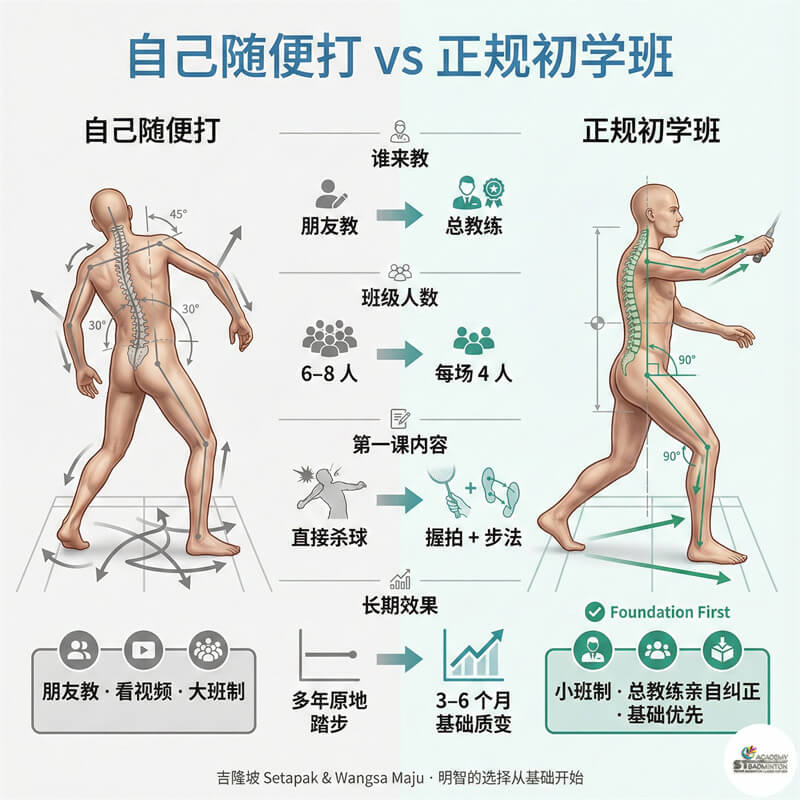 儿童学员在 Wangsa Maju 附近的羽毛球课程练习基础步法