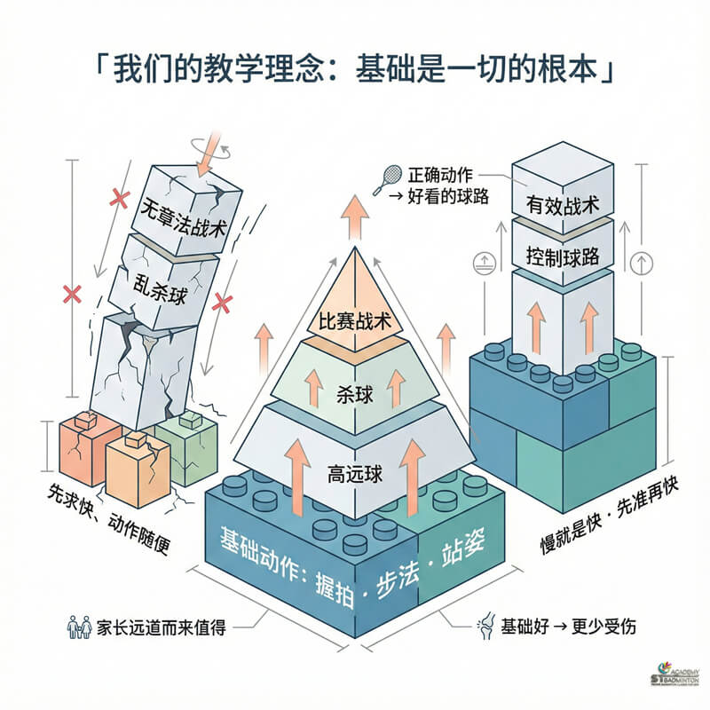 家长在了解 ST Badminton Academy 的初学者课程安排