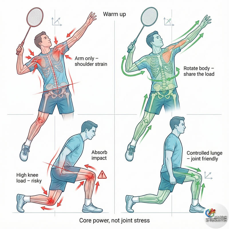 ความปลอดภัยและการป้องกันอาการบาดเจ็บแบดมินตันผู้ใหญ่ - อะคาเดมี เชอรัส