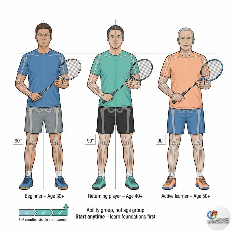 คลาสเรียนแบดมินตันผู้ใหญ่ เชอรัส - เริ่มเรียนพื้นฐานได้ทุกช่วงวัย