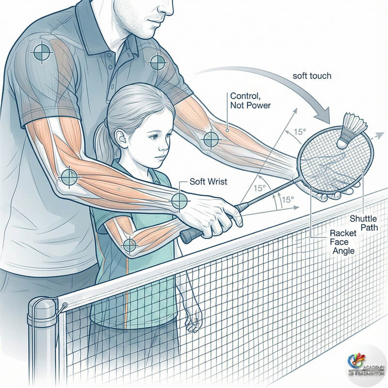 Badminton coach for kids Singapore giving instructions