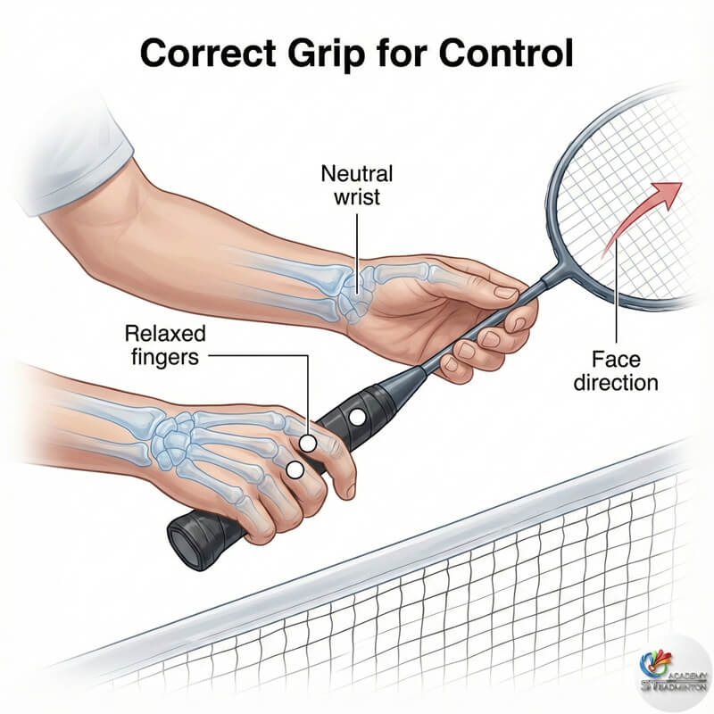 Jurulatih badminton bertauliah memberi maklum balas kepada pelajar di kelas Air Panas