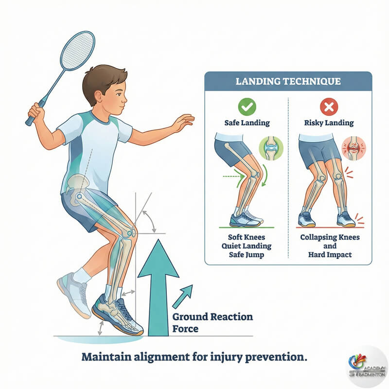 Jurulatih Eric Chuar mengajar mekanik pendaratan selamat kepada pelajar badminton muda di Kuala Lumpur