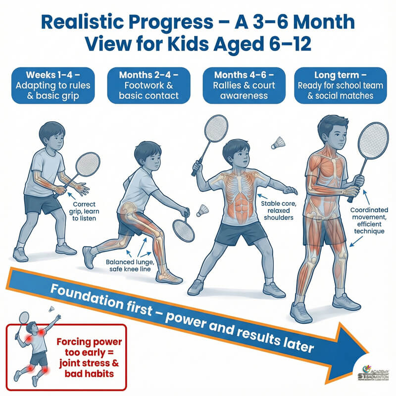 Huấn luyện viên hướng dẫn di chuyển chân cho nhóm 4 người chơi cầu lông tại KL theo mô hình luân phiên