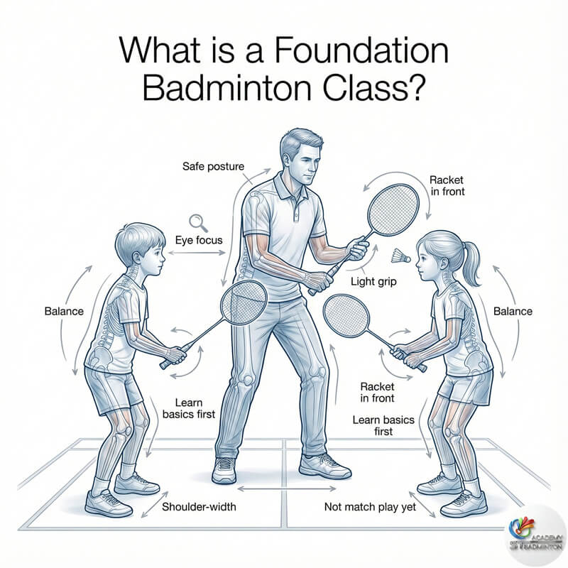 吉隆坡Setapak儿童羽毛球基础班学习正规握拍与站姿