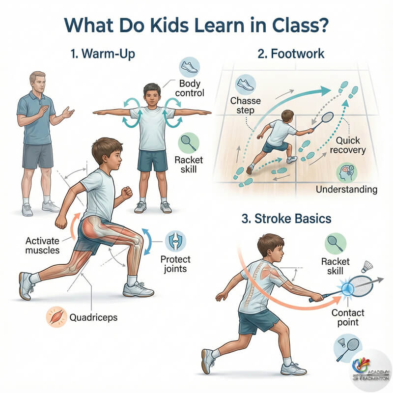 Kanak-kanak gembira belajar asas badminton di Kepong Kuala Lumpur