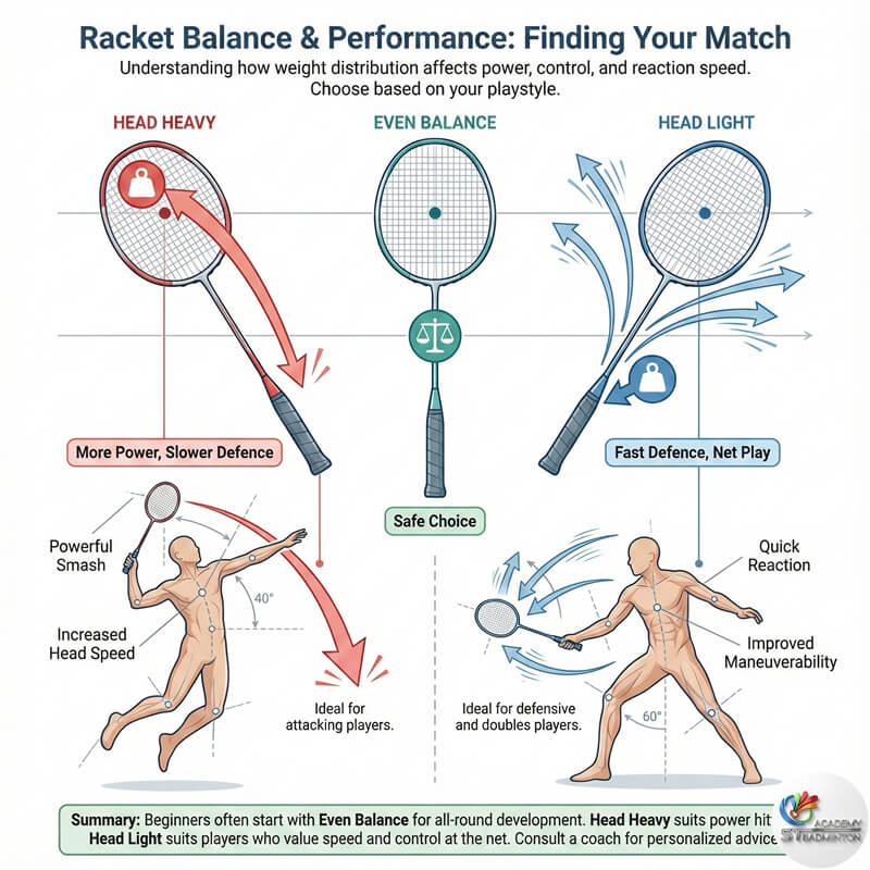 Teaching kids how to hold a head light vs head heavy badminton racket correctly in KL