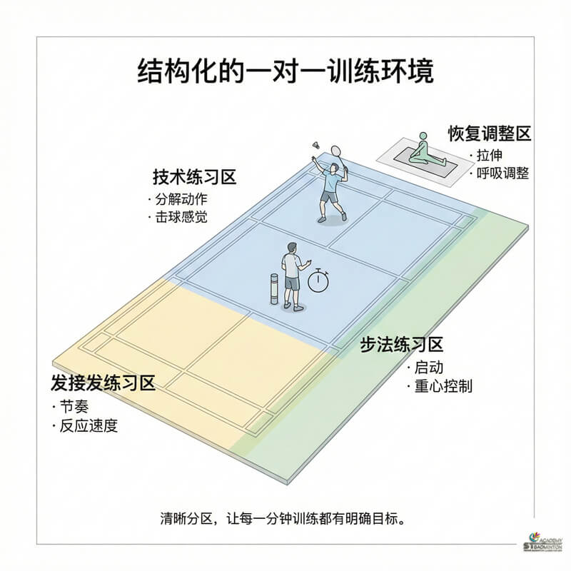 位于 Setapak 的羽毛球私人训练地点，方便 Kepong 和 Selayang 居民