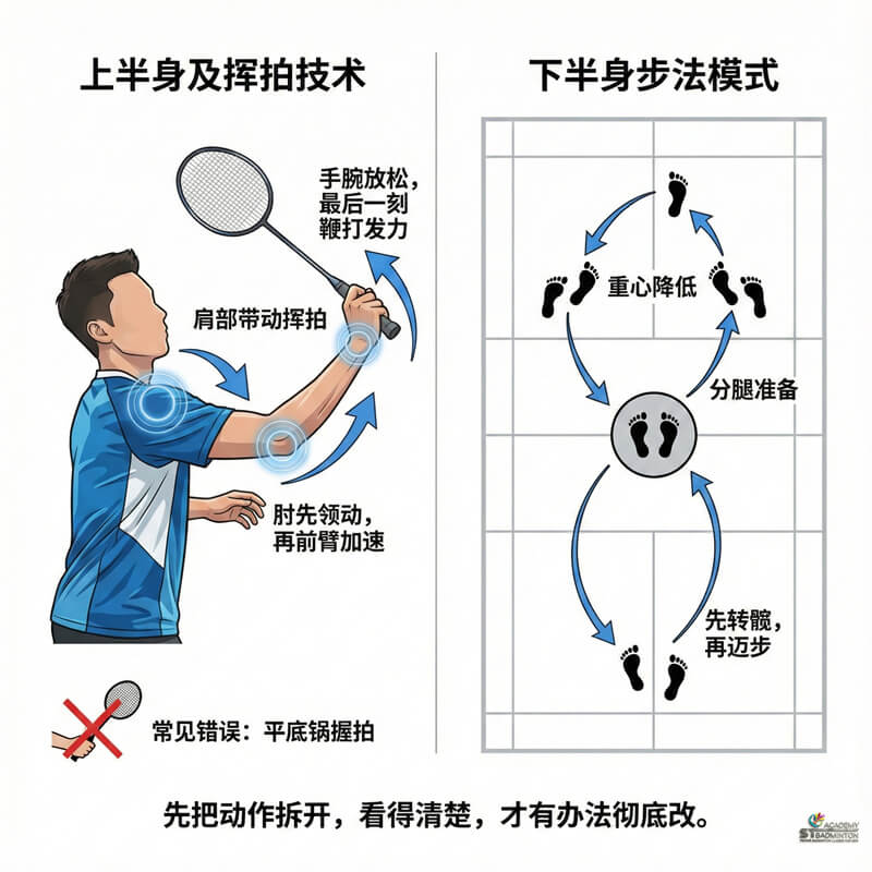 位于 Setapak 训练中心的专注私人羽毛球课程场景