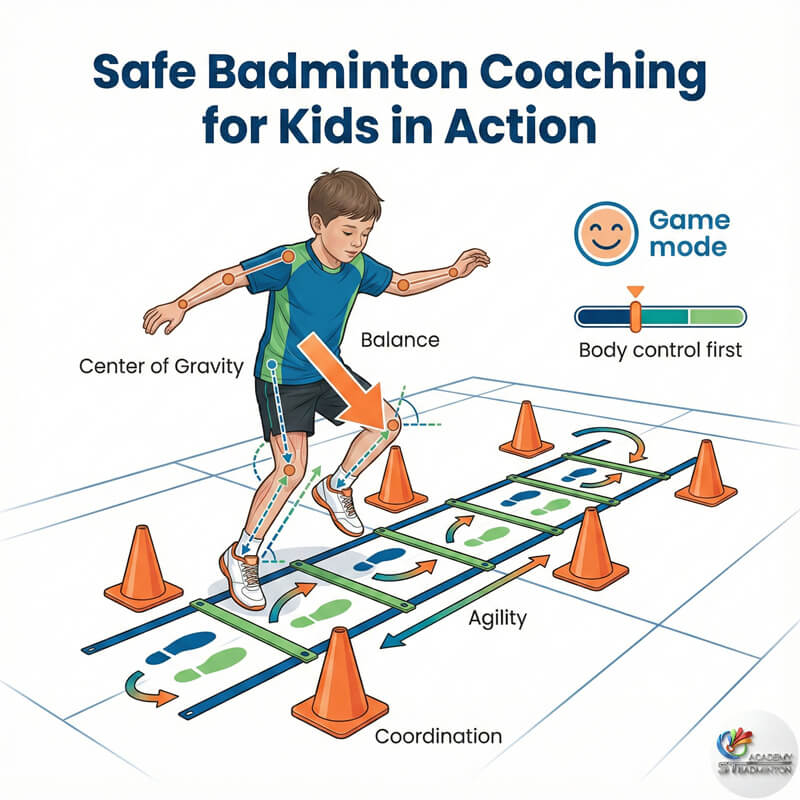 Latihan drill bulutangkis untuk anak Singapura - permainan gerak yang menyenangkan