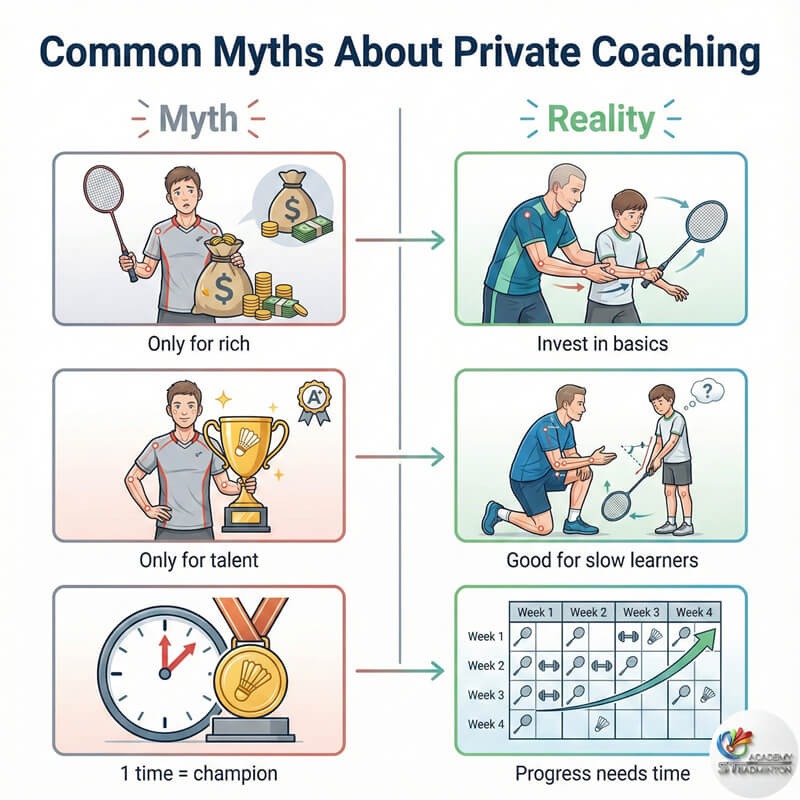 Mitos Umum Tentang Pelatihan Bulutangkis Privat Singapura - anak tersenyum memegang raket