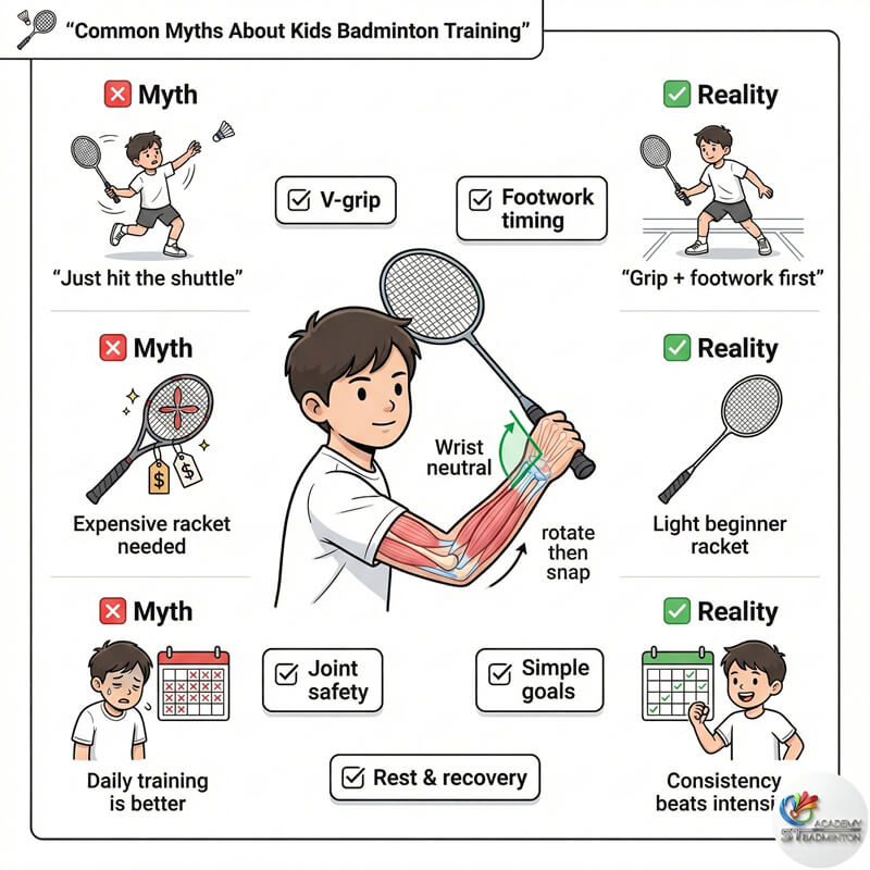 セタパックでの子供バドミントン指導に関するよくある誤解と真実