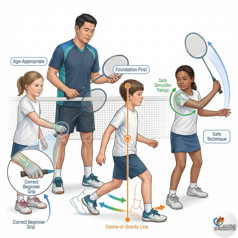 青少年在 Setapak 专业羽毛球训练中练习多球训练