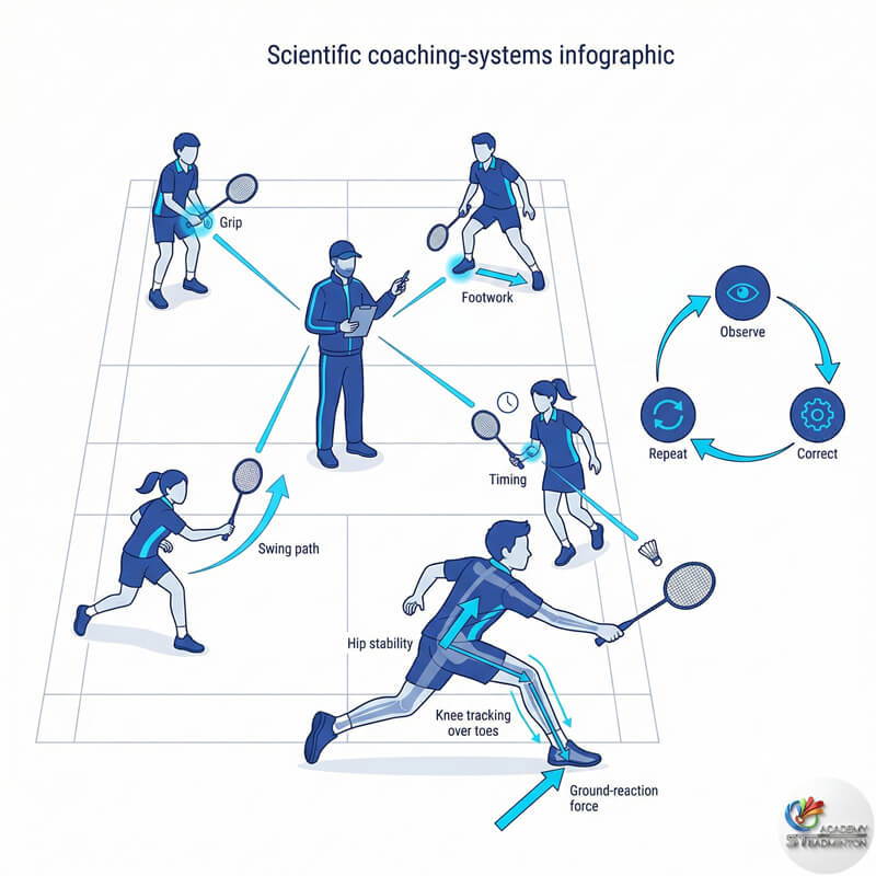 푸총 어린이 배드민턴 수업 - 올바른 포핸드 그립을 배우는 아이들