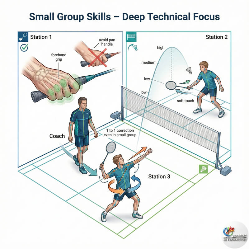 Small group badminton training Singapore