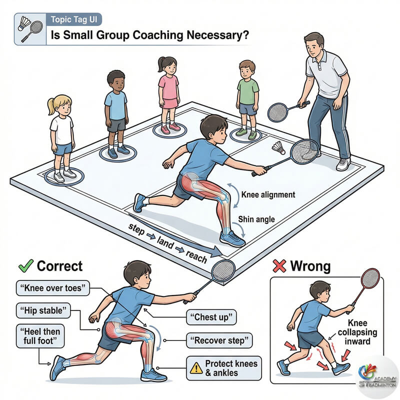 少人数制のキッズバドミントン教室（セタパック）で行う安全なフットワーク練習