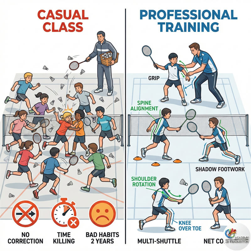 ST Badminton Academy 马来西亚的儿童结构化羽毛球步法训练专注于正确技术