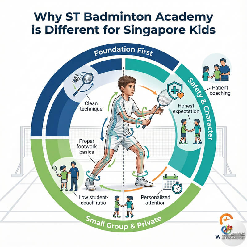 Mengapa Memilih ST Badminton Academy Singapura - pendekatan fondasi terlebih dahulu