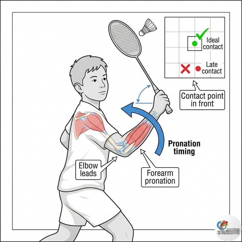 นักแบดมินตันเยาวชนฝึกซ้อมการเคลื่อนไหวที่ ST Badminton Academy Selayang