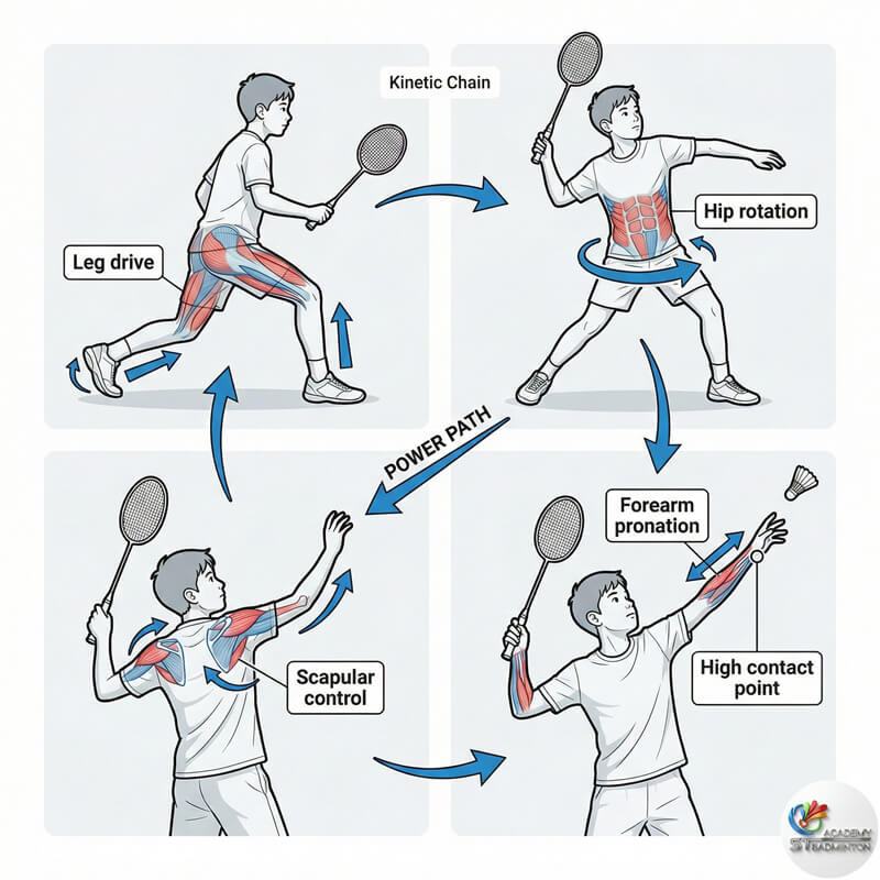 ฝึกแบดมินตันเด็ก Selayang Mall – นักเรียนฝึกฟุตเวิร์กพื้นฐานกับโค้ช