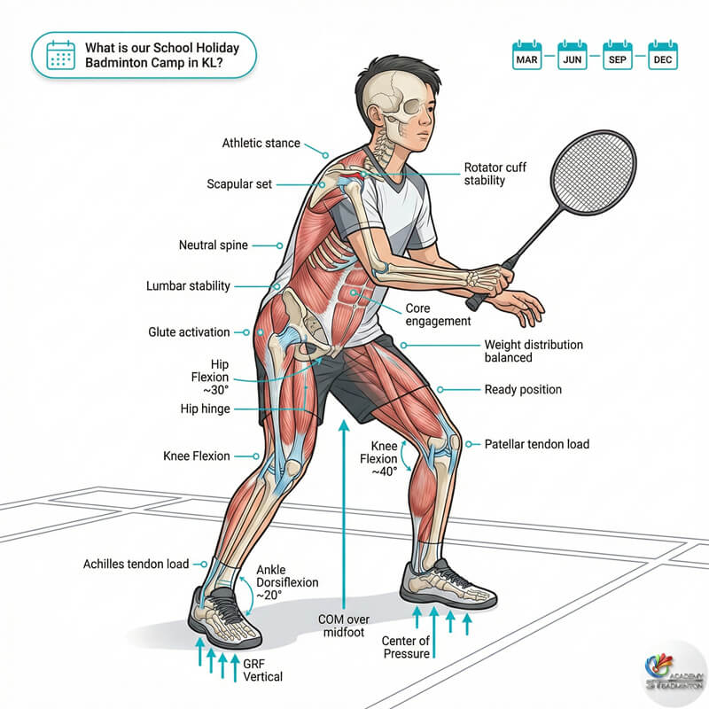 吉隆坡学校假期羽毛球训练营的孩子正在练习正规握拍技术