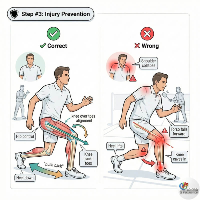 세타팍 성인 안전 배드민턴 훈련 – 무릎과 어깨 부상 방지 교육