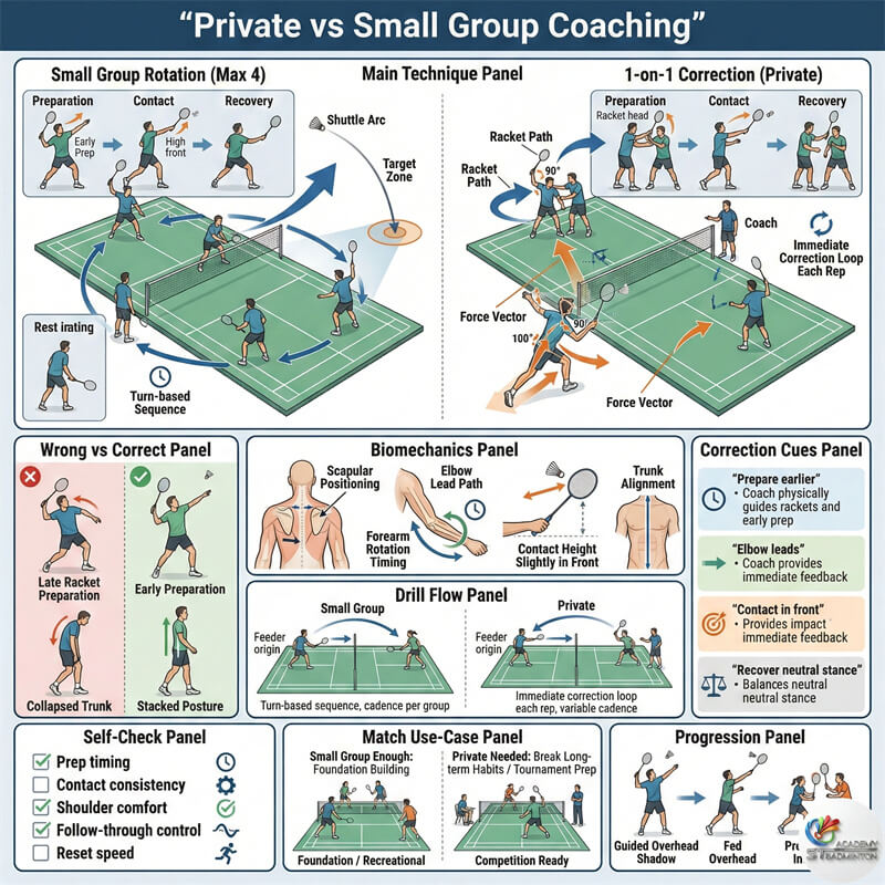 甲洞一对一羽毛球私教：专注于高球挥拍动作和身体协调