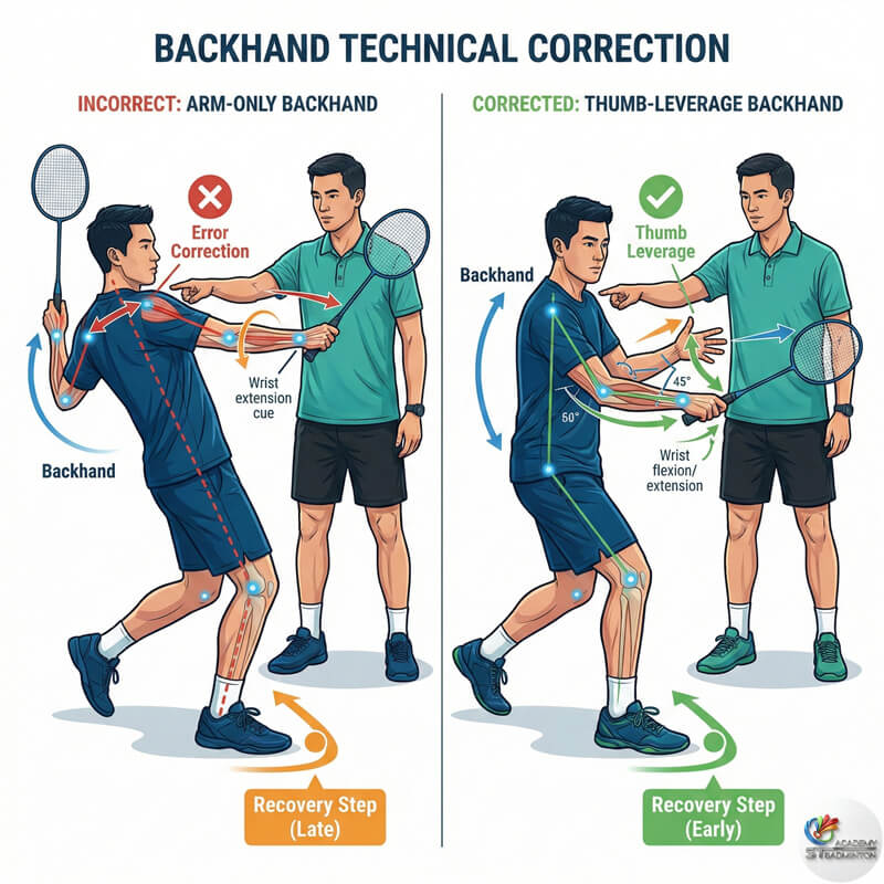 旺沙玛朱成人羽毛球教学技术动作纠正