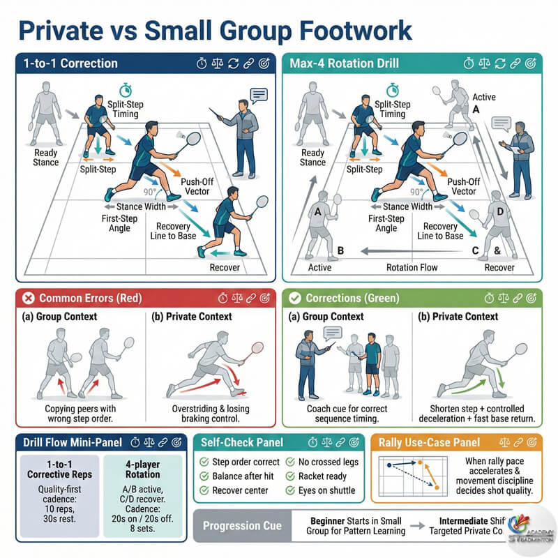 Luyện tập di chuyển cầu lông cho người lớn tại Kepong tập trung vào kỹ thuật dậm nhảy an toàn để tránh đau đầu gối