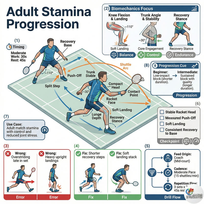 Adult badminton player improving stamina with multi shuttle feeding in Setapak