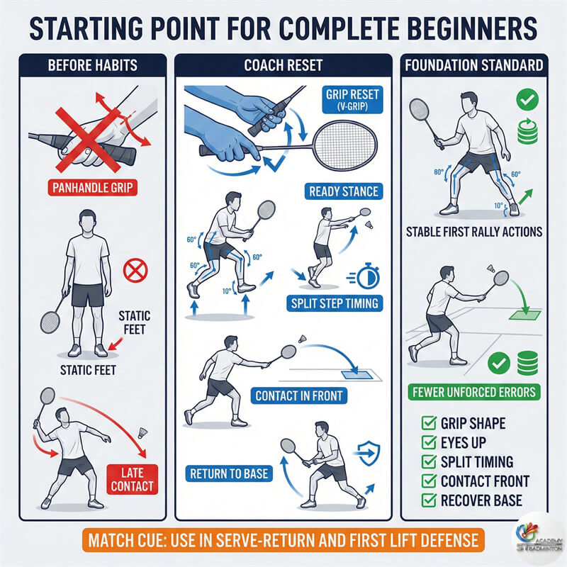 巴生成人初学者羽毛球私教课练习正确基础动作