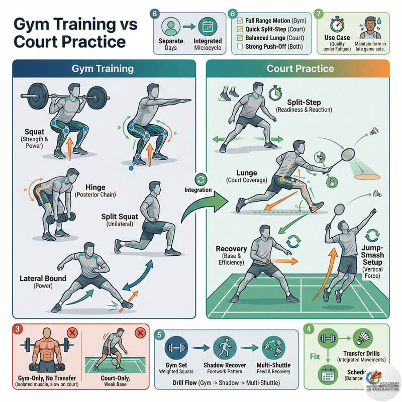 Adult club player from Kepong using gym to improve badminton endurance