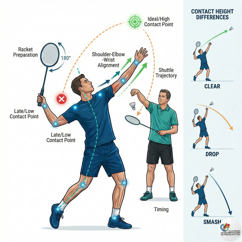 成人学员在旺沙玛朱羽毛球班练习高球动作