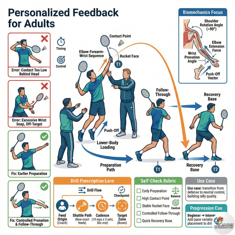 Adult player getting personalized feedback in Setapak Malaysia