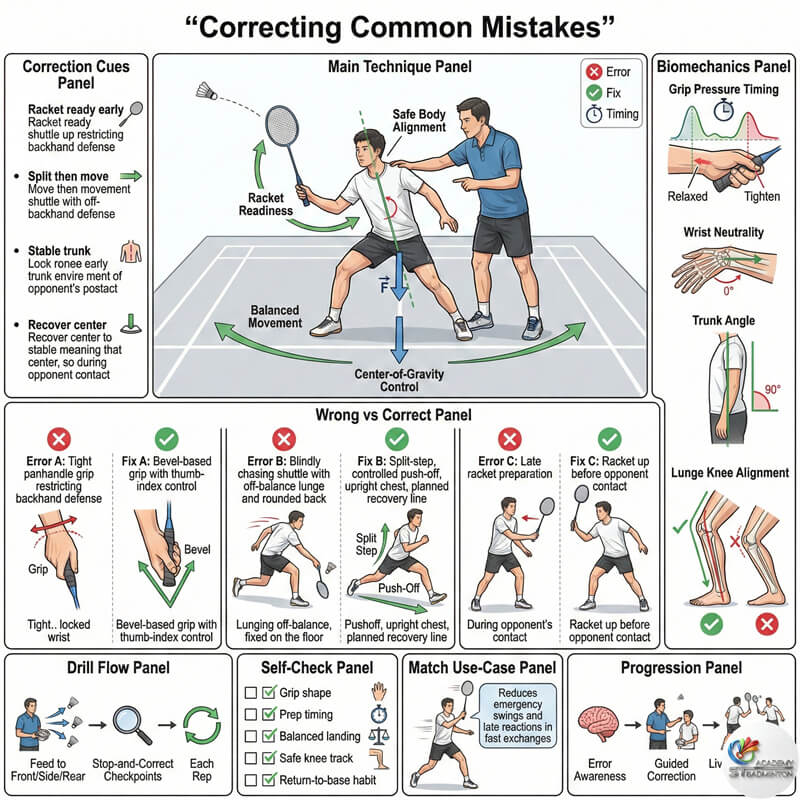 吉隆坡甲洞区羽毛球教练纠正学生挥拍过晚的问题