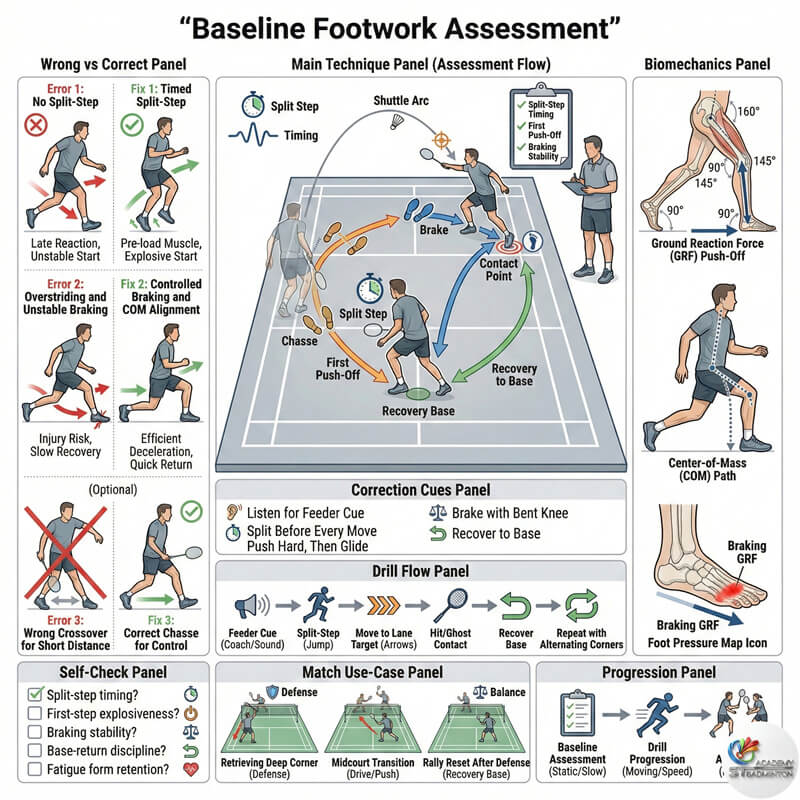 甲洞羽毛球私人教练进行基准移动评估