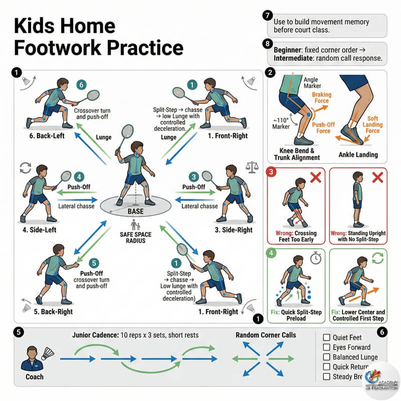 Children practising shadow footwork in living room near Kepong