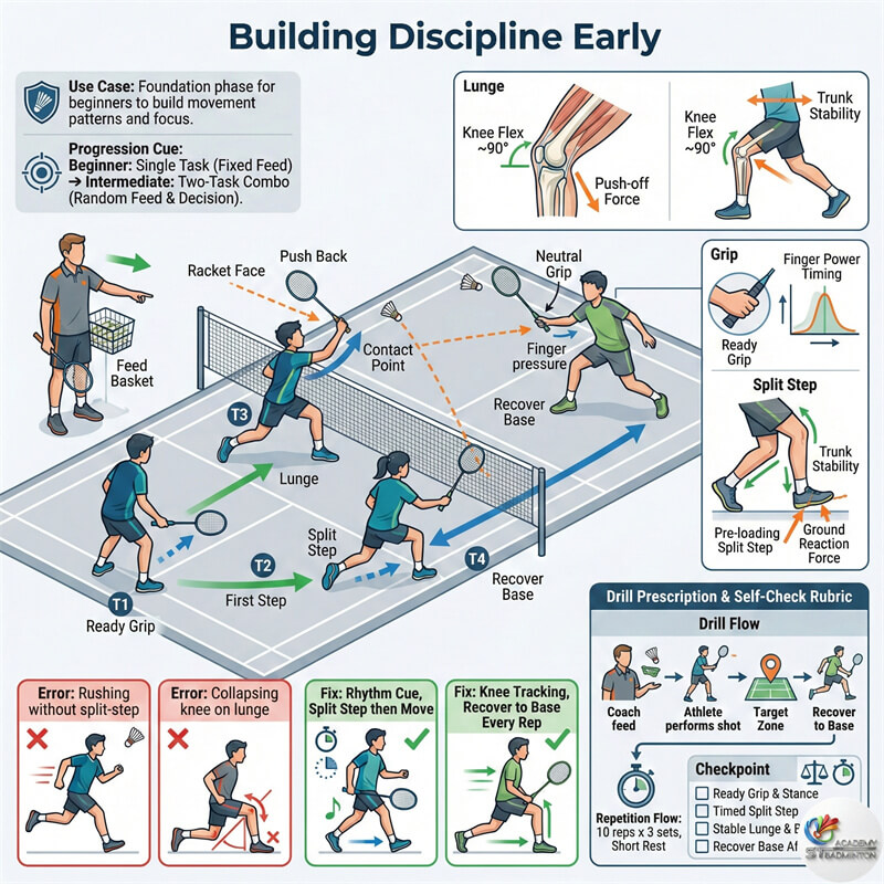 Children practising structured footwork drills with focus near Kepong Kuala Lumpur